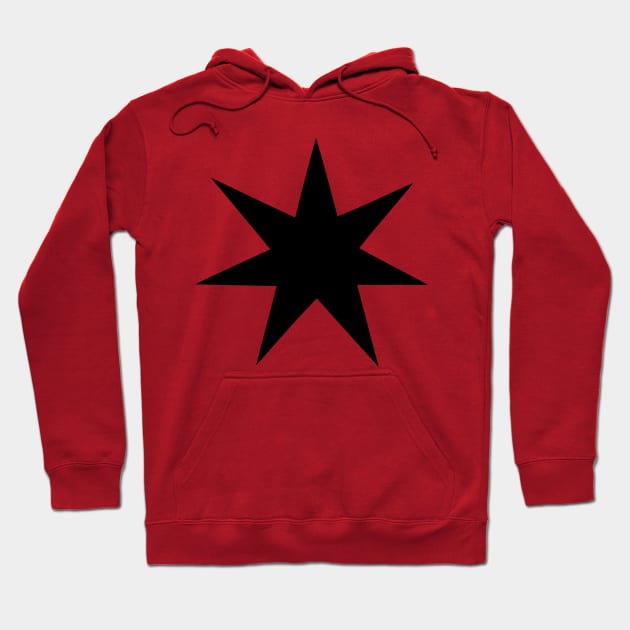 7 pointed star Hoodie by Huggy Mauve